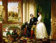 Sir edwin henry landseer,R.A. Windsor Castle in Modern Times, 1840-43 This painting shows Queen Victoria and Prince Albert at home at Windsor Castle in Berkshire, England. Germany oil painting artist